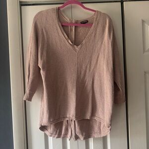 Express light blush V Neck Sweater